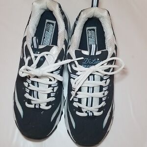 Skechers Women's Navy and White D'Lites Sneakers